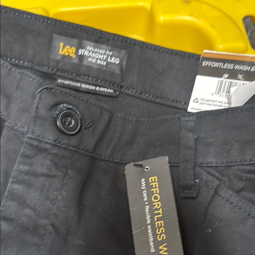 Lee Charcoal Straight Leg Trousers